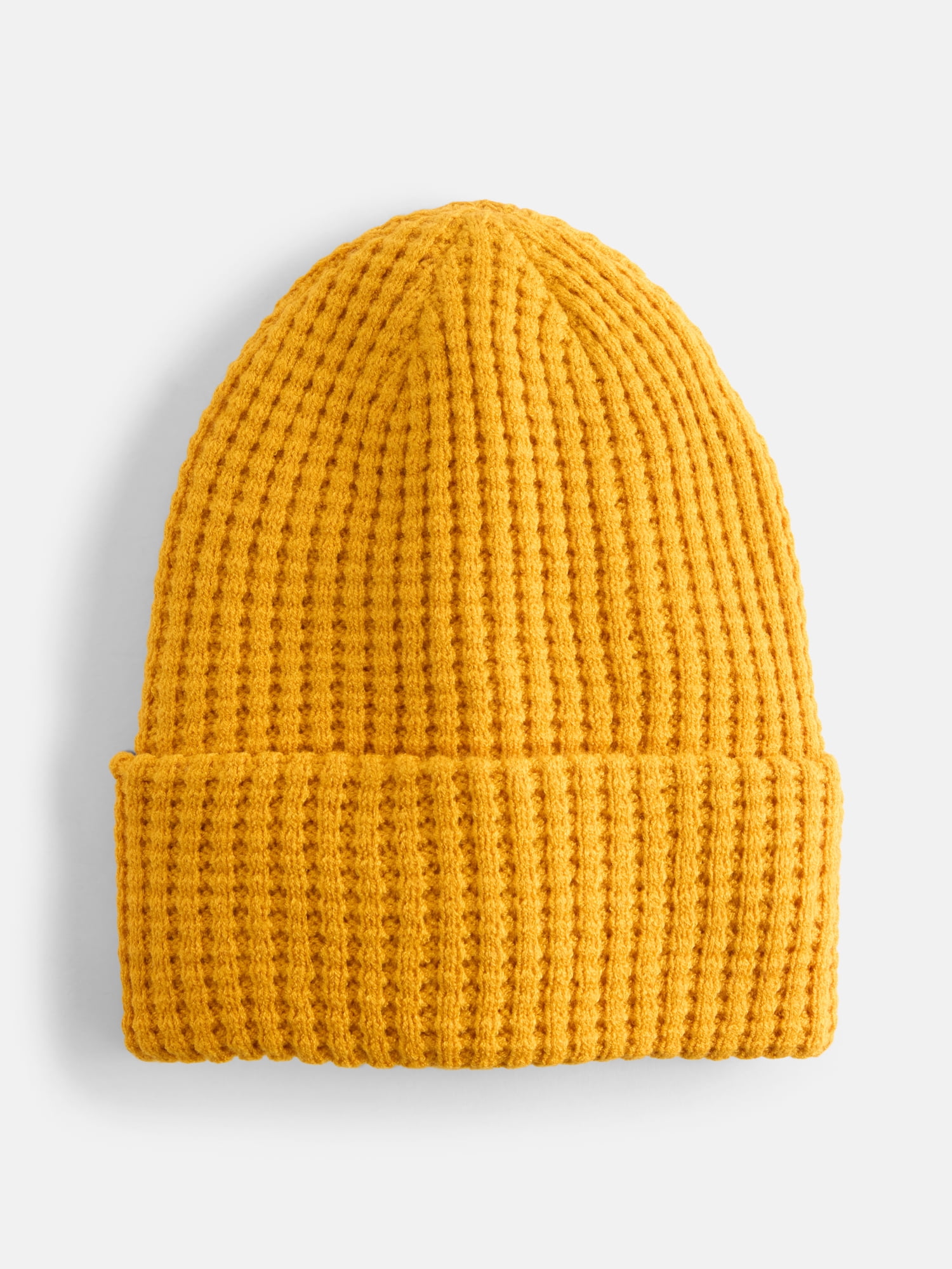 Halloween Women's Waffle Beanie Hat from Way To Celebrate, Mustard