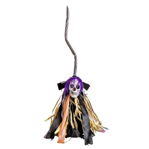 Halloween Walking Broom Toy with Lights & Sound – Spooky Animated Witch Broom Decoration for Indoor Outdoor Display, Prank & Party Props