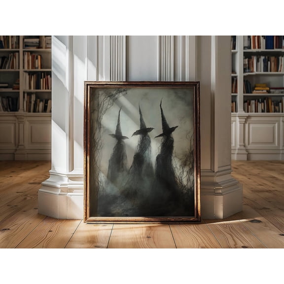Halloween Wall Decor, Witch Prints, Halloween Print, Spooky Prints, Vintage Witch Art, Witchy Decor, Moody Wall Art, Witchy Gifts For Women