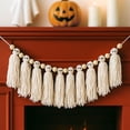 thumbnail image 1 of Halloween Wall Hanging Decor, Hand-Woven Tassel Banner for Bedroom, Bohemian Style Tapestry, Boho Wall Art for Seasonal Home Party Decorations Indoor, 1 of 4