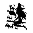 Halloween Wall stickers Halloween Witch Sticker Detachable Interior