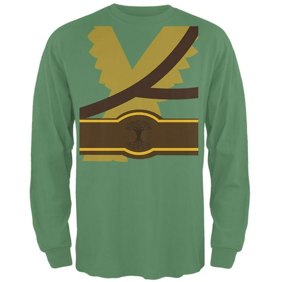 Halloween Warrior Elf Costume Mens Long Sleeve T Shirt