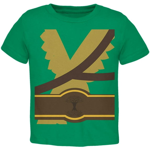 Halloween Warrior Elf Costume Toddler T Shirt Kelly Green 2T