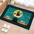 thumbnail image 1 of Halloween Washable Small Entryway Area Rugs 2'x3', Witch Cat Castle Low Pile Throw Rug Non-Slip Sturdy Edge Binding Carpet for Front Door Floor Room Entry, 1 of 9