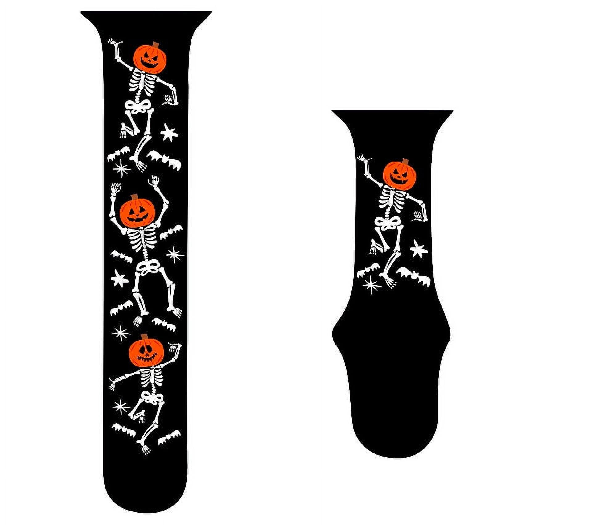 Halloween Watch Band for Apple Watch Skeletons Silicone 38mm 40mm 41mm