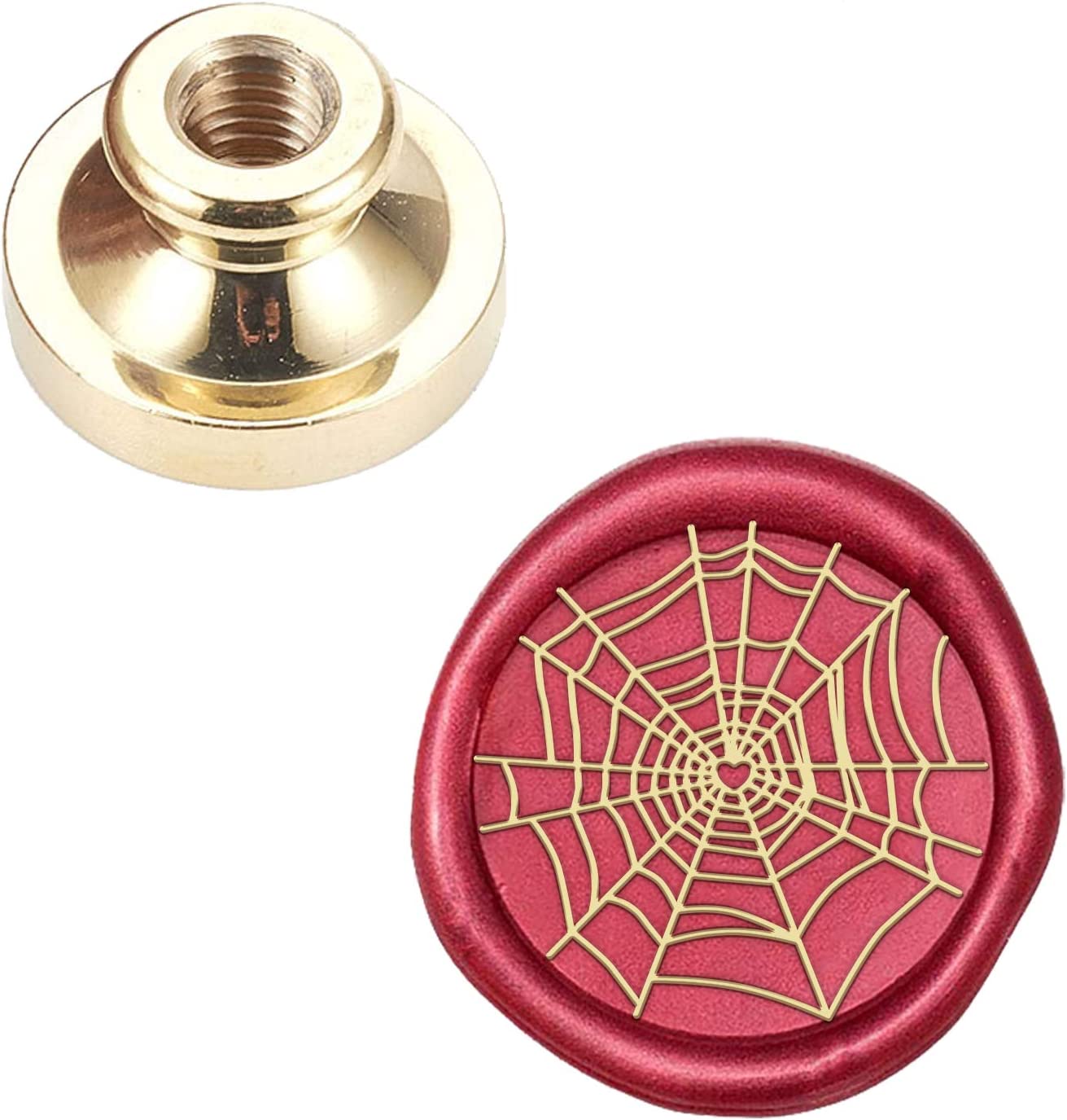 Halloween Wax Seal Stamp Head Replacement Spider Web 25mm Vintage Sealing Wax  Stamp Heads Only No Handle for Wedding Invitations Halloween Christmas Xmas  Party Envelopes Cards 