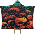 thumbnail image 1 of Halloween Wearable Blanket Cozy Hooded Blanket Pumpkin Throw Cloak Wrap for Men Women Gifts, 1 of 6