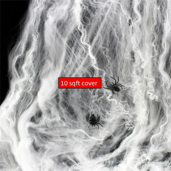 Halloween Web Decorations 10 Sqft Decor Stretchy Web with Fake Plastic Cobwebs Outdoor Web Halloween Decor