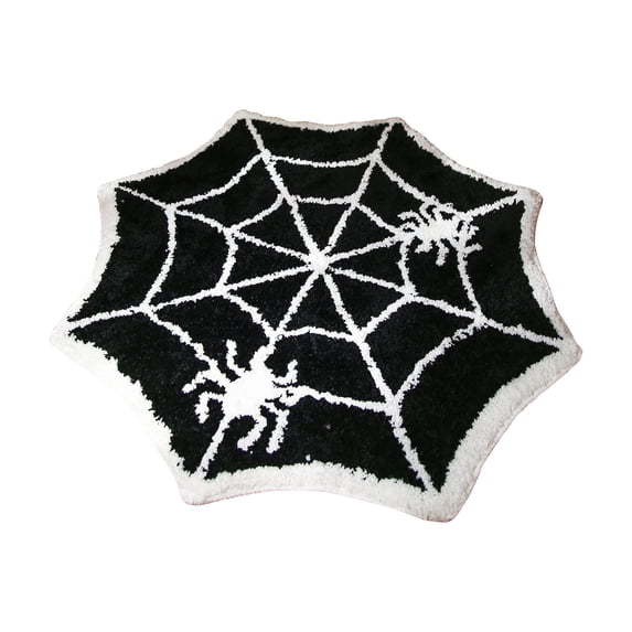 Halloween Webnet Welcome Doormat Outdoor Ghost Coir Door Mat Cute Outdoor Indoor Entrance Door Mat Non Slip Rubber Backing for Halloween Front Porch Entryway Decor