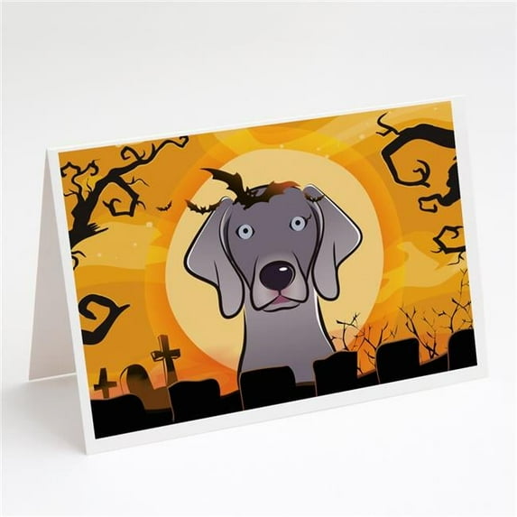 Halloween Weimaraner Greeting Cards & Envelopes - Pack of 8