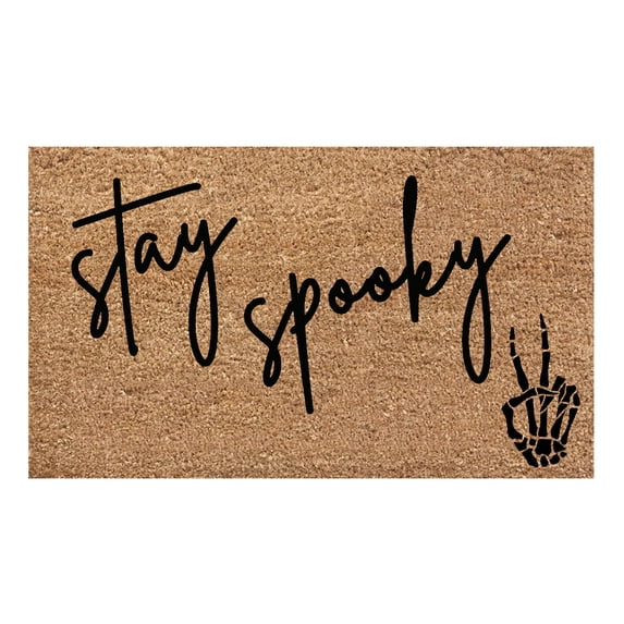 Halloween Welcome Doormat - "Witch Please" Funny Witch & Bat Design 23.6"x15.7" Non- Front Door Mat for Indoor/Outdoor Halloween Decor