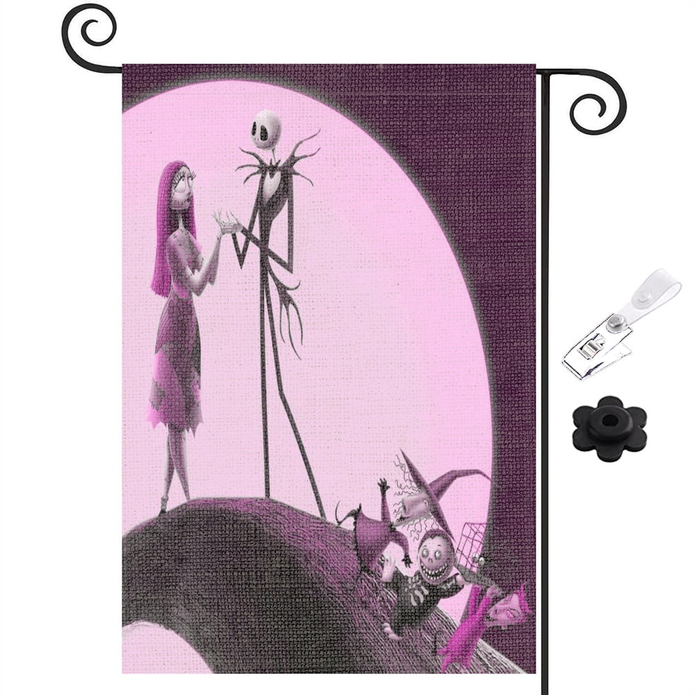 Halloween welcome flag nightmare before christmas garden flag 12 x 18