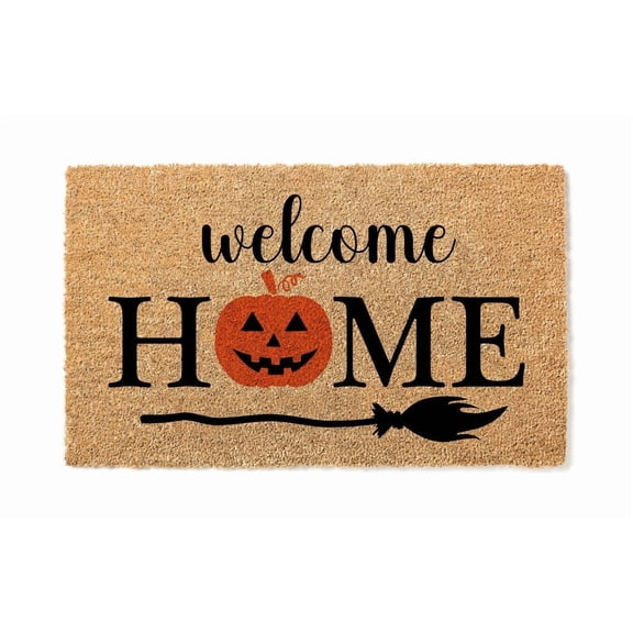 Welcome Home Pumpkin Doormat - Coir (24"x48")