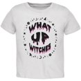 thumbnail image 1 of Halloween What Up Witches Witchy Elements Black Text Toddler T Shirt White 2T, 1 of 1