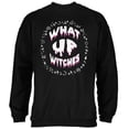 thumbnail image 1 of Halloween What Up Witches Witchy Elements Mens Sweatshirt Black 3X-LG, 1 of 1