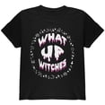 thumbnail image 1 of Halloween What Up Witches Witchy Elements Youth T Shirt Black Youth X-SM, 1 of 1