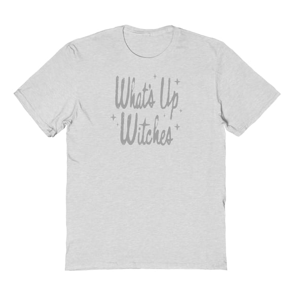 Halloween Whats Up Witches Graphic Ash Grey Men's Cotton T-Shirt