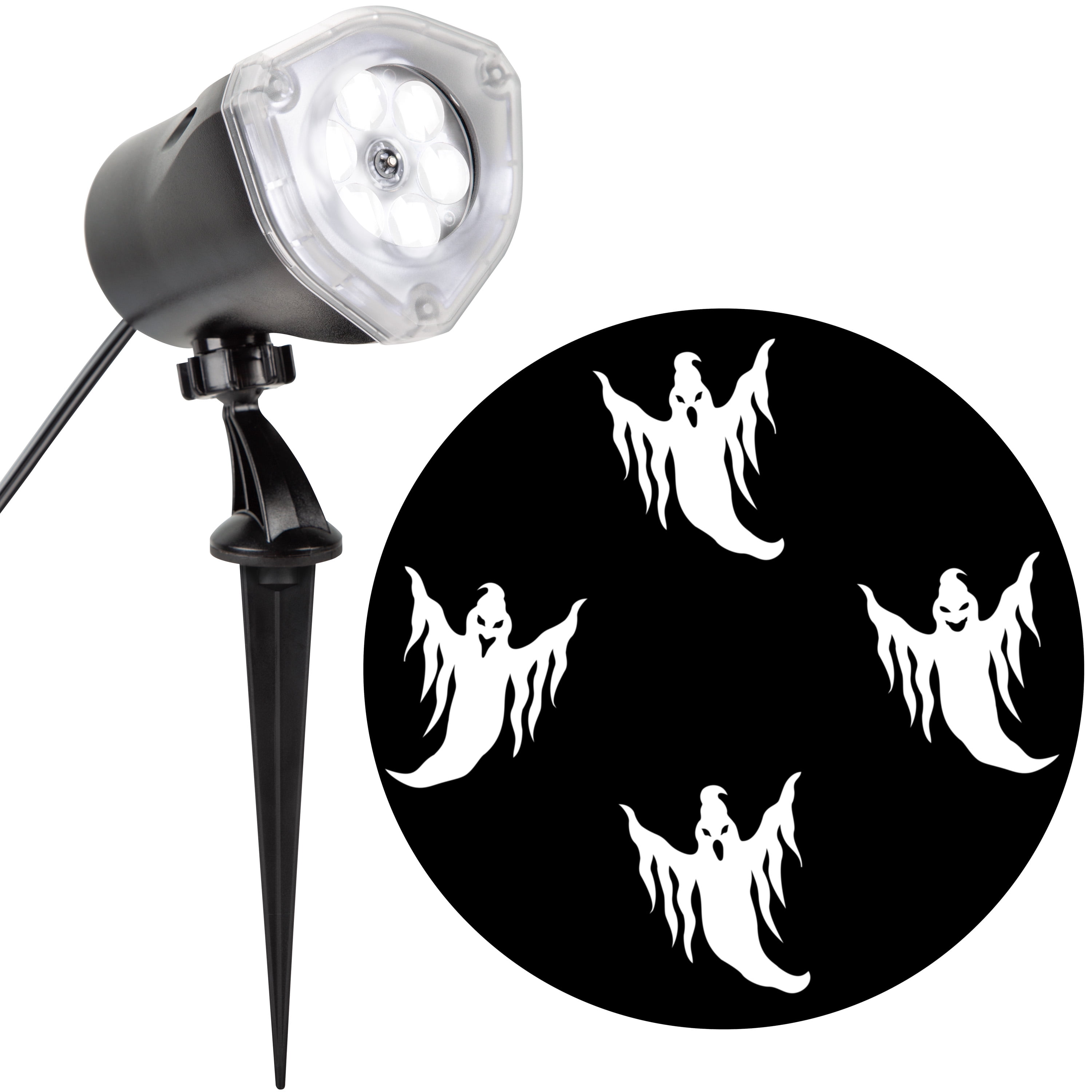 4-in-1 Grim Reaper Halloween Projector - Rotating LED Ghost Projector For Indoor Halloween Decor