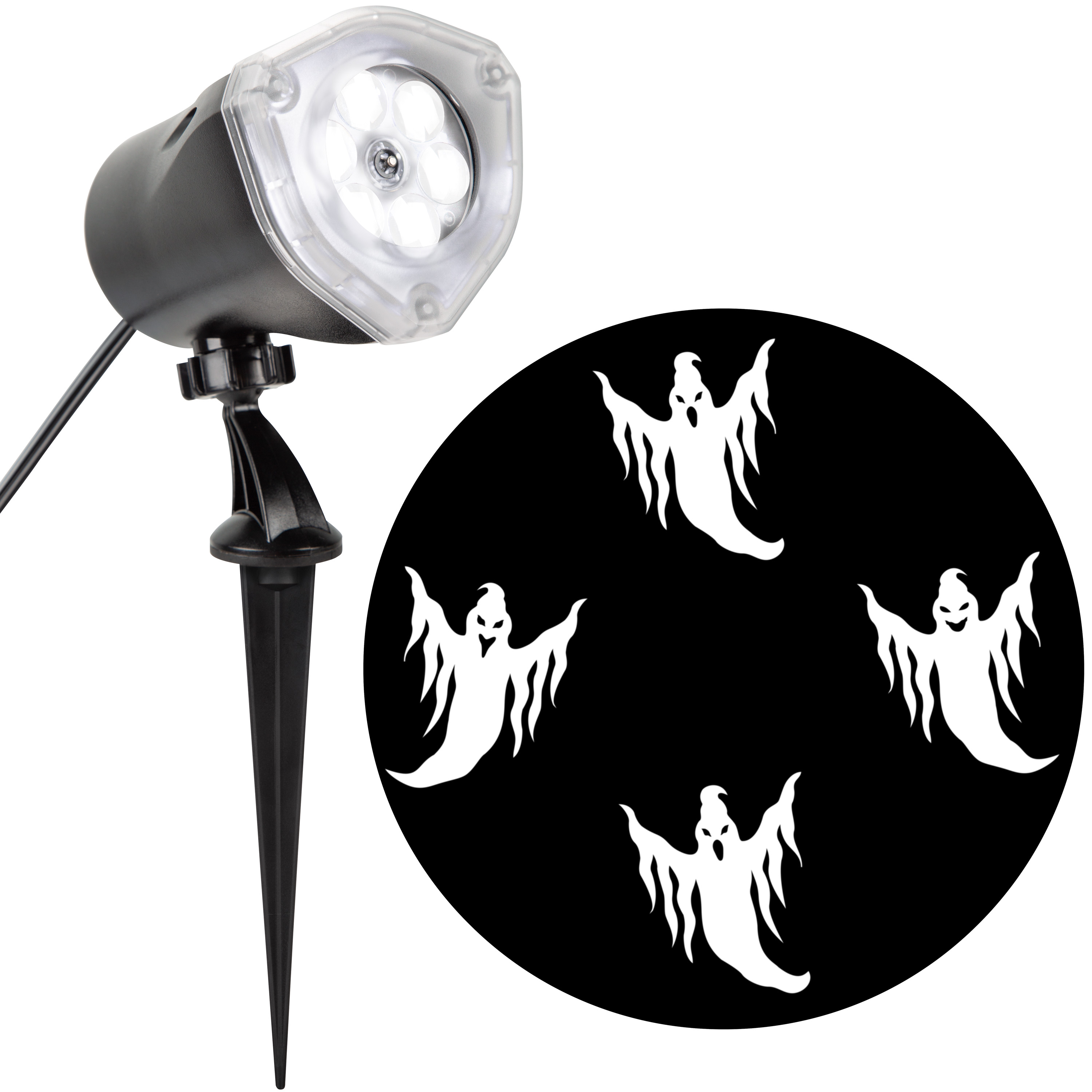 Projecteur Halloween Extérieur OUSFOT - 4 Motifs Intégrés, Lumières Rouge Et Verte - 9W, Projection 3-8 M