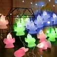 thumbnail image 1 of Halloween White Ghost String Lights - Perfect for Spooky Home Decor, Party Decorations, and Outdoor Yard Garden Decorative Colored Light Displays, 1 of 1