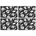 thumbnail image 1 of Halloween White Ghosts Pumpkins and Spider Webs Summer Placemats Table Placemats Set Of 4-Linen Kitchen Washable Placemats Table Mats 11.8"x17.7" Non-Slip Heat Resistant, 1 of 6