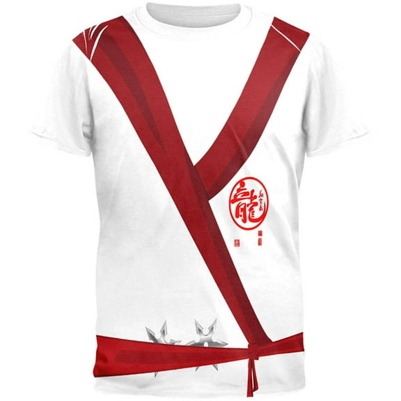 Halloween White Shadow Ninja Costume All Over Mens T Shirt Multi 2XL