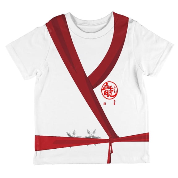 Halloween White Shadow Ninja Costume All Over Toddler T Shirt Multi 6T
