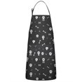 thumbnail image 1 of Halloween White Skulls and Bones Apron-Garden Aprons for Women with Pockets-Cotton Linen Waterproof Kitchen Cooking Gardening Aprons Adjustable for Kitchen,Cooking,BBQ and Salon 33"x27", 1 of 7