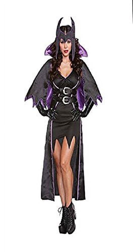 Halloween Wholesalers Malice Queen Costume Black & Purple.Medium