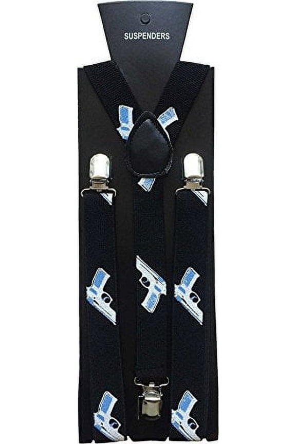Men's Suspenders with Gun studs (Black)