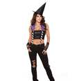 thumbnail image 1 of Halloween Wholesalers Rebel Suspender Costumes - Black & Purple, 1 of 1