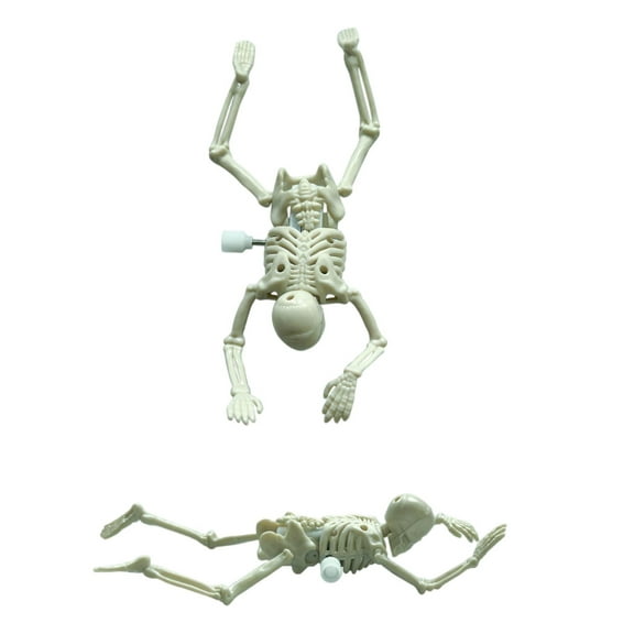 Halloween Wind-Up Crawling Skeleton Bone-Chilling Animated Model with Creepy Motion for Spooky Decor