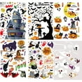 thumbnail image 1 of Halloween Window Clings 6 Pack for Party Decoration – Glass Decals Stickers for Home, Seasonal Window Art, Easy Apply Remove Static Clings - A, 1 of 9