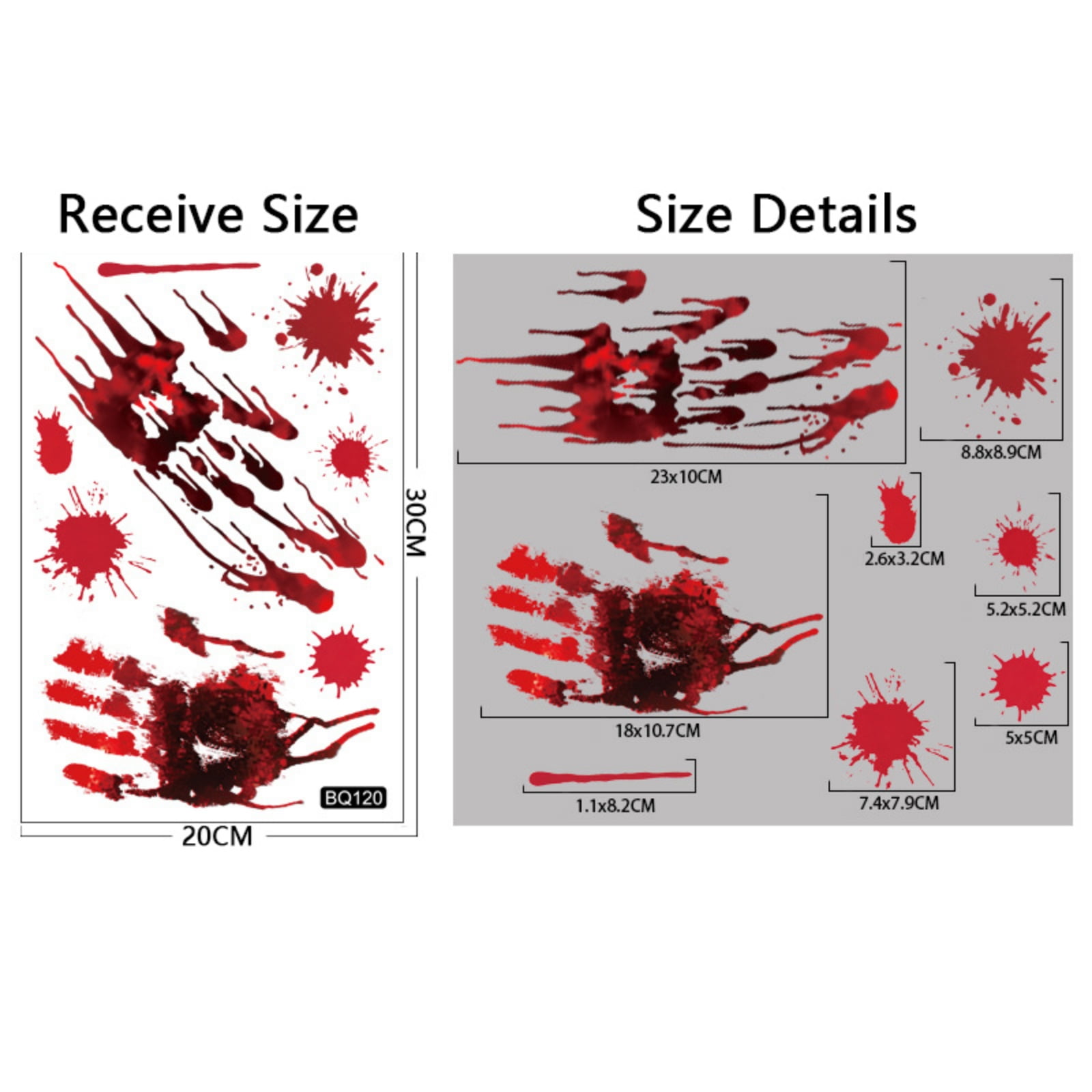 Halloween Window Clings Bloody Handprint Halloween Window Cling Scary