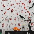 thumbnail image 1 of Halloween Window Clings Decorations,Bloody Handprint Footprint Halloween Wall Decal Floor Clings, Scary Halloween Decoration Window Stickers, 1 of 5