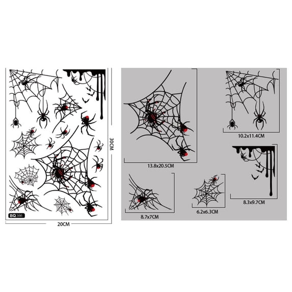 Halloween Window Clings Spider Electrostatic Stickers for Spooky Halloween Decorations