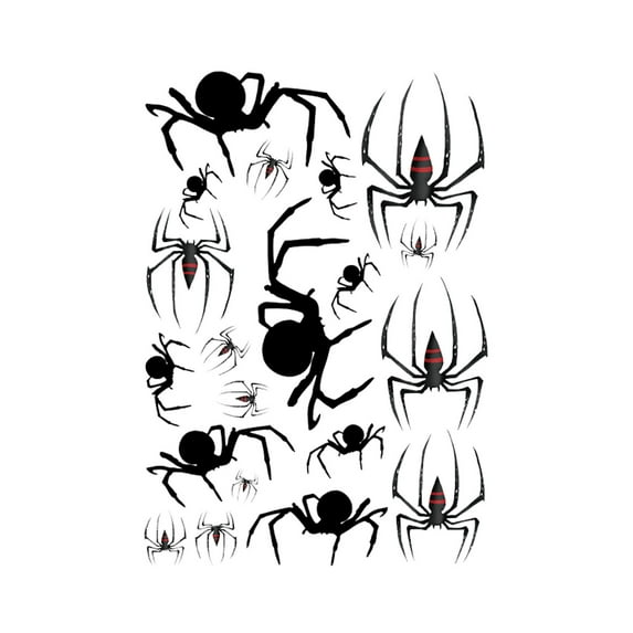 Halloween Window Clings Wall Stickers, decoration glue-free electrostatic stickers window glass spider stickers