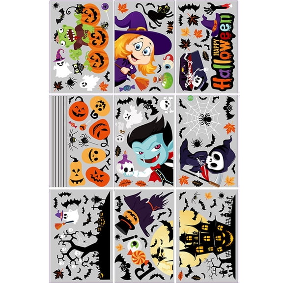 Halloween Window Decals Bloodstain Glass Effect Wall Stickers for Living Room and Bedroom Scary Decorations