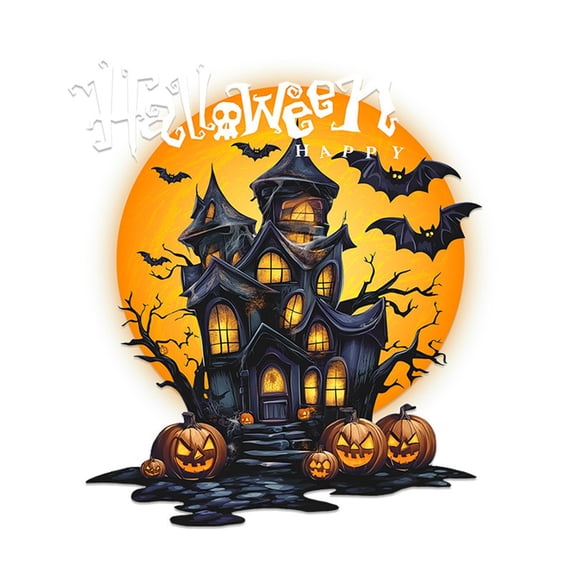 Halloween Window Decorations 36 X 32 Inch Spooky Haunted House Halloween Window Cling for Indoor and Outdoor Halloween Party Decor 1 Pack