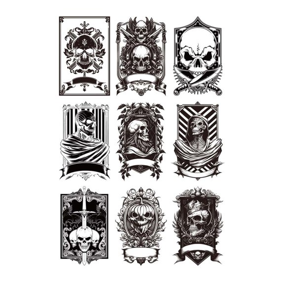 Halloween Window Decorations with 8X12 Inch Gothic Skeleton, Spooky Indoor Window Clings for Glass Windows, Peel and Stick Vinyl Decals for Apartment Decor and Halloween