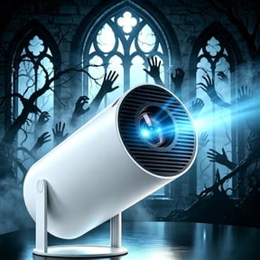 Halloween Window Projector, 4k Smart Dual-Band WiFi, Scary Hologram Projection Effects, White