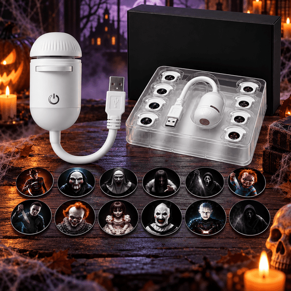 Halloween Window Projector for Car, 12/24 Horror Slides,12Pcs