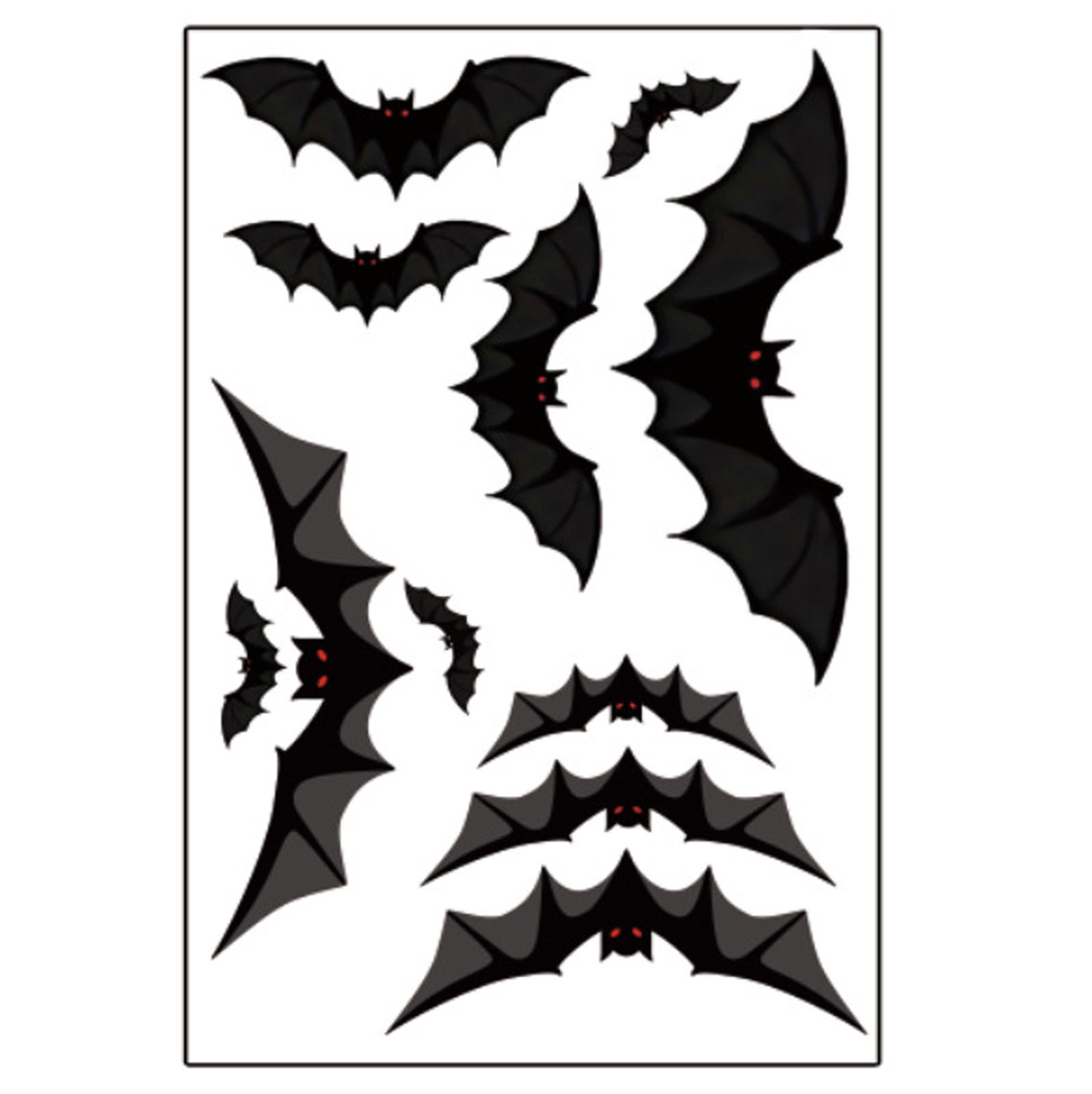 Kreatwow Halloween Window Stickers - 6 Pink & Orange Ghost, Pumpkin, Bat Decals