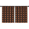thumbnail image 1 of Halloween Window Treatment Panels with Retro Pumpkin and Bat Illustration,42x54in long Curtains Set, 1 of 5