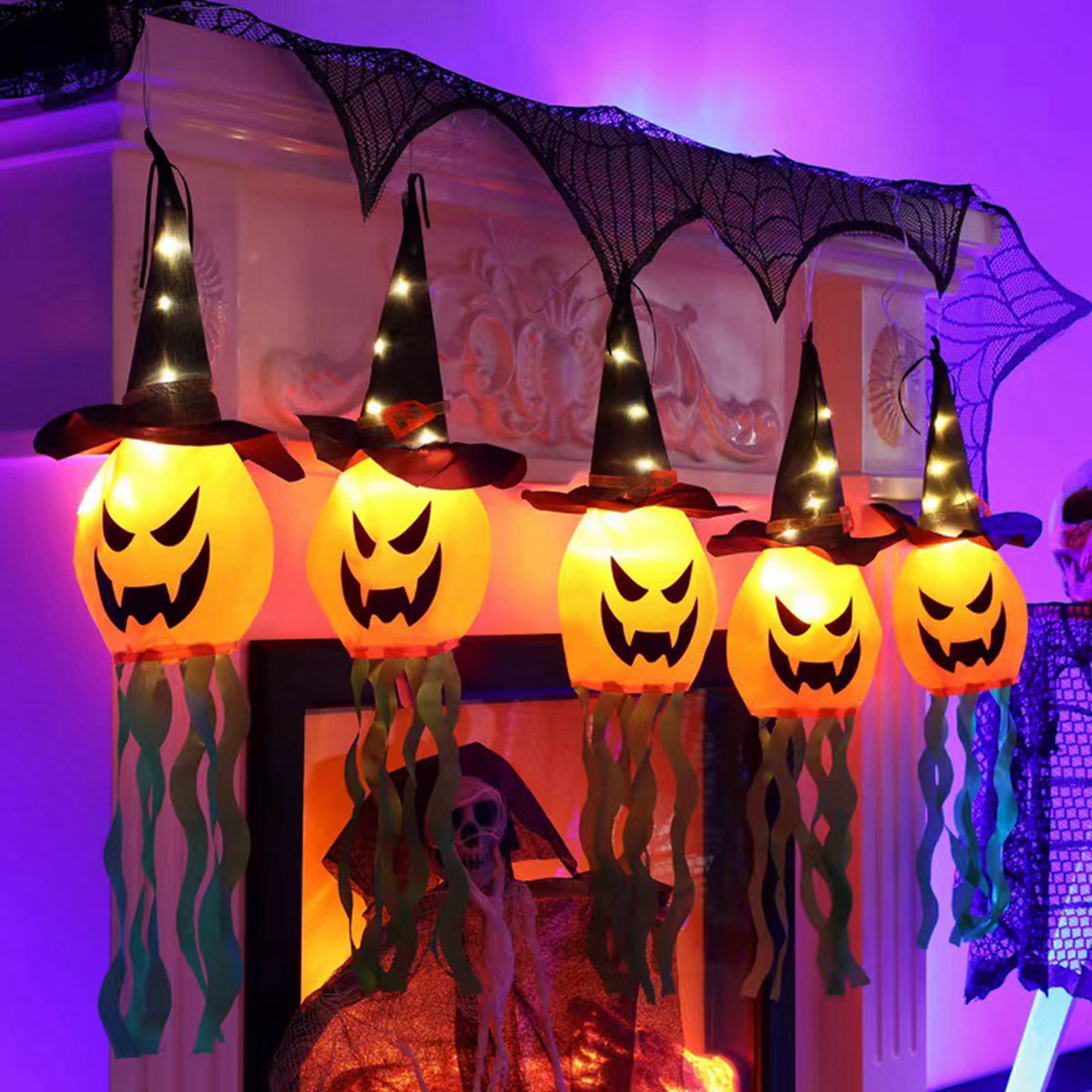 Halloween Windsock Flag Witch Pumpkin Ghost Monster Spooky Cartoon Wind