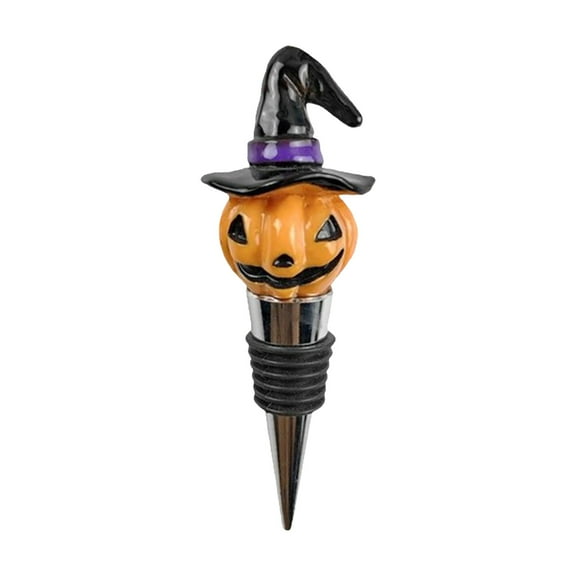 Halloween Bottle Stopper - Ghost Pumpkin Black Cat Corks, Metal and Resin Accessories for Halloween Party Home Bar Decor, and Anthropology Home Decor