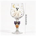 thumbnail image 1 of Halloween Wine Goblets,Clear Stemmed Glass with Ghost and Star Pattern Decor,for Festival Dinner Table and Holiday Party Supplies, 1 of 5