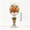thumbnail image 1 of Halloween Wine Goblets,Clear Stemmed Glass with Pumpkin and Star Pattern Decor,for Festival Dinner Table and Holiday Party Supplies, 1 of 5