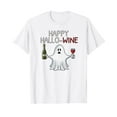 thumbnail image 1 of Halloween Wine Happy Hallo-WINE Short Sleeve White T-Shirt, 1 of 5