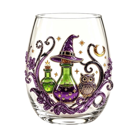 Halloween Tumbler, 15oz Printed Flat Cup, Spider Web Drinkware for Home Bar and Autumn Party Table